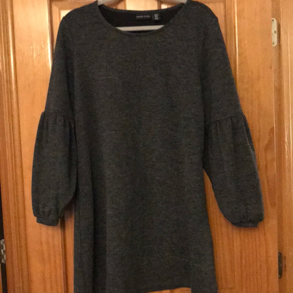 Adrienne Vittadini Grey Tunic Or Mini Xl - image 1